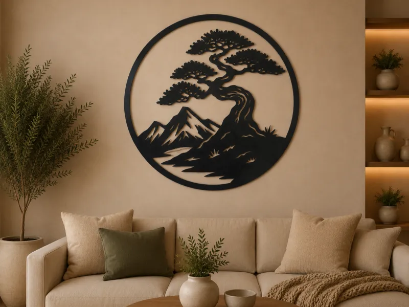 Bonsai Mountain 2D Wall Art