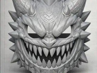 Gengar oni mask creation