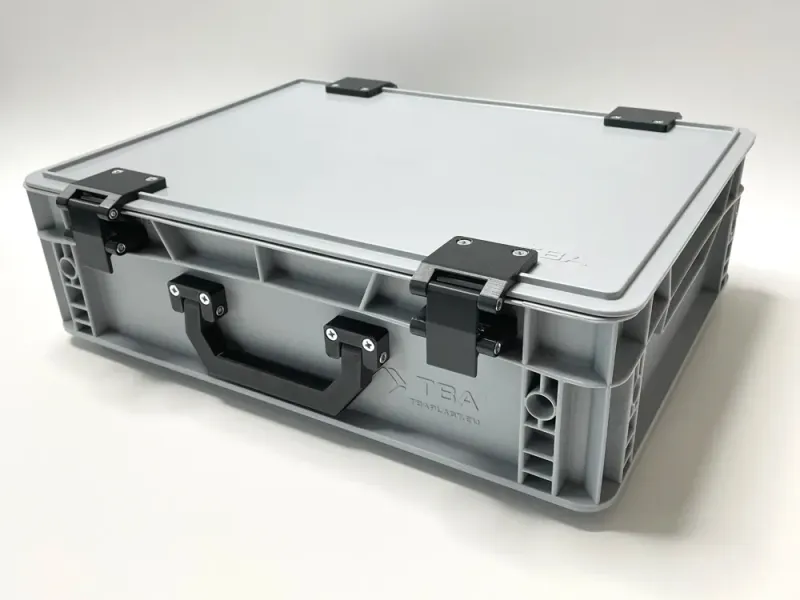 Kit de accesorios Eurobox-Euronorm que incluye asa de agarre y cerradura