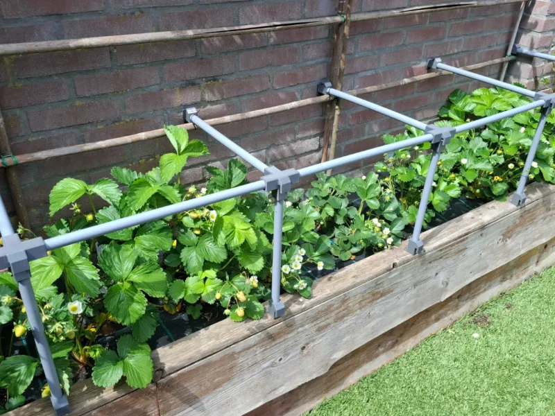 esquina de marco de red de jardín para tubería de PVC de 3/4"
