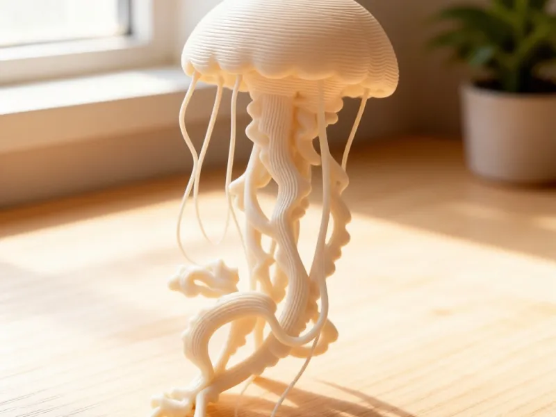 AI生成水母桌面摆件 3D打印模型