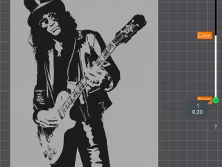 Slash style playing guitar