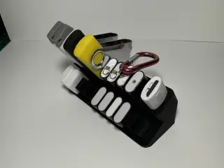 USB Drive Storage with Cap holders (Angled Magnetic Ver)