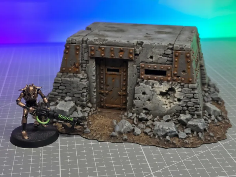 Bunker de Pedra de Ferro - Terreno para Wargame Grimdark