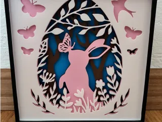 Easter bunny shadow box
