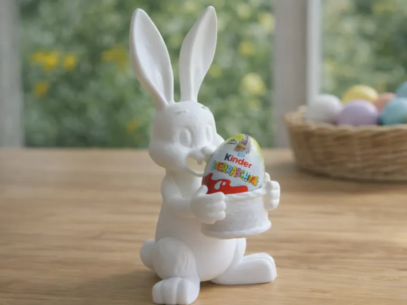Figura do Coelho da Páscoa com Ovo Surpresa Kinder