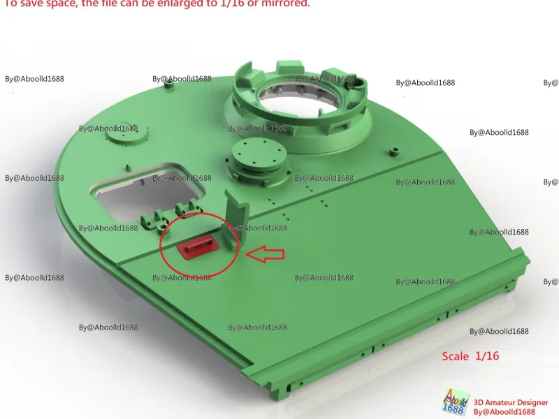Tiger Tank Late Periscope Plate.(STL-16)