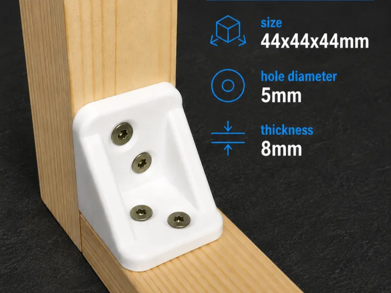 90° Angle Bracket for 44 mm & 45 mm Timber