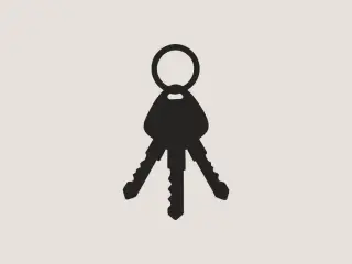 Car Keys Silhouette – Minimalist 3D Printed Wall Art
