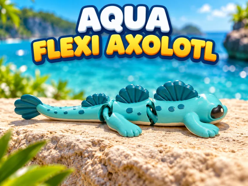 Blue Axolotl Flexi Fidget Toy