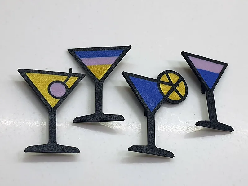 Marcador de coquetel para copo 4 peças