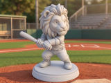 Lion Baseball Slugger Trophy-0