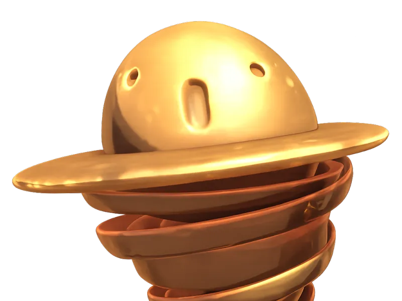 Gold Dervish Slime Statue from Slime Rancher 2