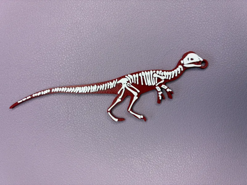 Chaveiro de Esqueleto de Dilophosaurus