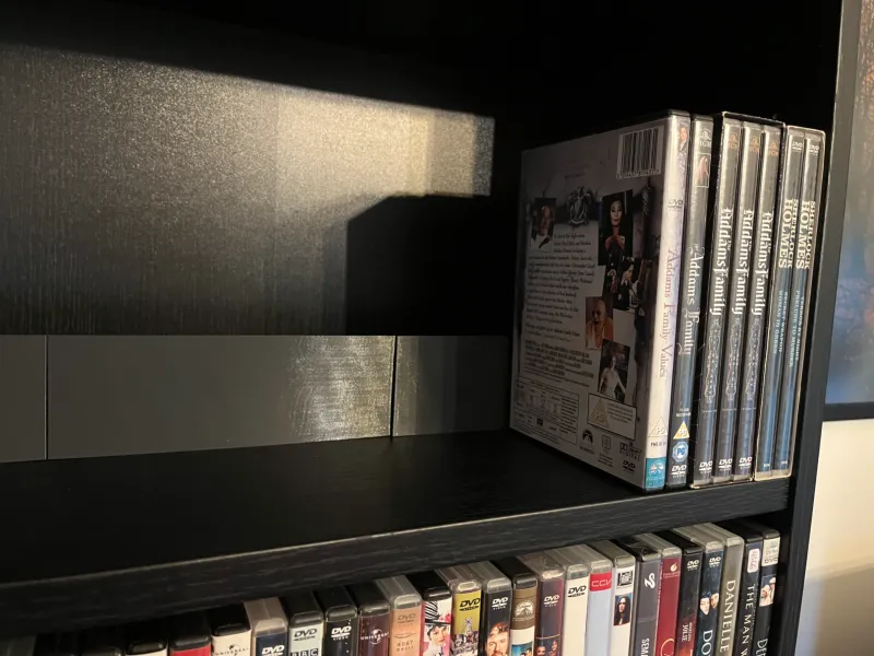 DVD distance for Ikea BILLY shelf