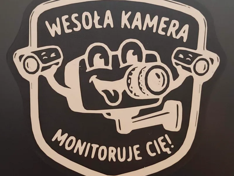 Tabliczka na bramę, furtkę, ogrodzenie - Wesoła Kamera