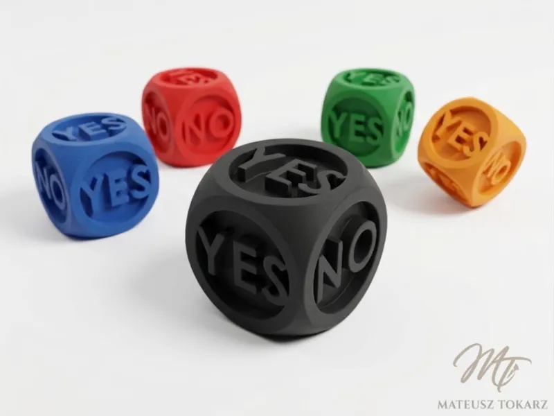 Yes/No Decision Dice | Scalable Desk Toy | 3 Sizes
