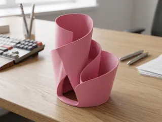 twisted metal sculpture model