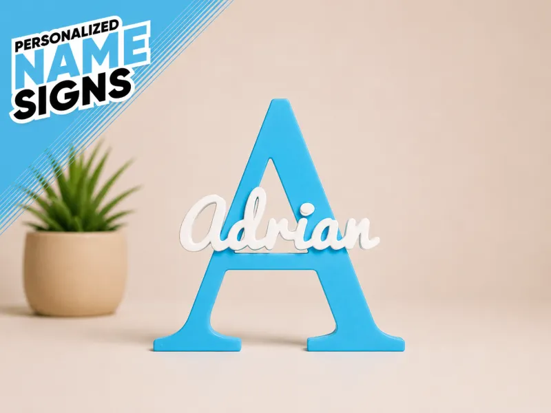 Placa de Nome 3D - Adrian