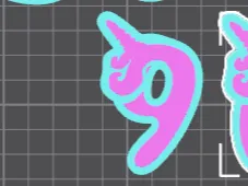 Chiffre neuf 9 licorne