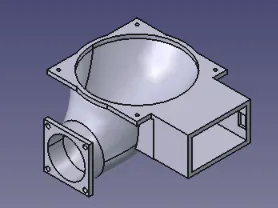Duto exaustão para coller 120mm