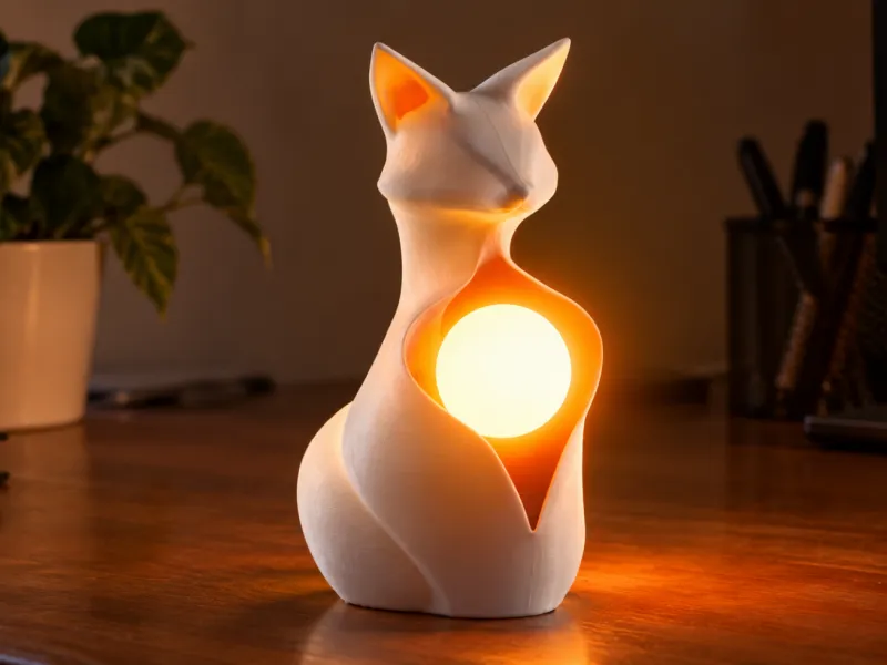 Fox Lamp Sculpture
