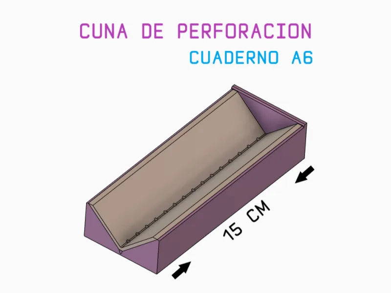 Cuna de perforacion 15cm Cuadernos A6