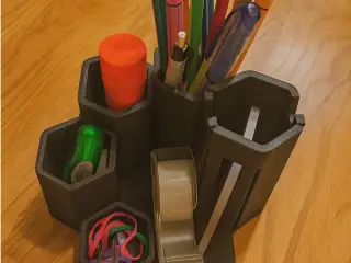 Hexagonal Desk Organiser