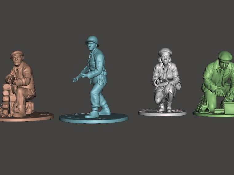 Free French Partisans Free Characters & Creatures STL Download - WW2 french partisan bundle ...