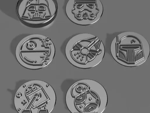Star Wars Cookie Cutters & Stamps Collection | 3D Printed Ba