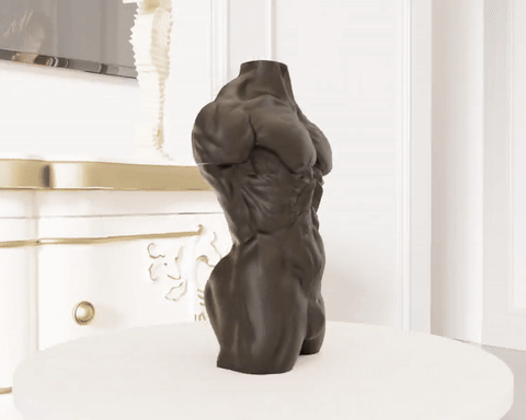 3d yazıcı baskı modelleri | 3MF | Naked Muscular Man | Creality Cloud