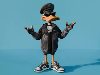 Hypebeast Daffy Duck - Streetwear Cartoon Miniature