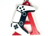 Custom Gamer PS5 Controller Letter Keychain-0
