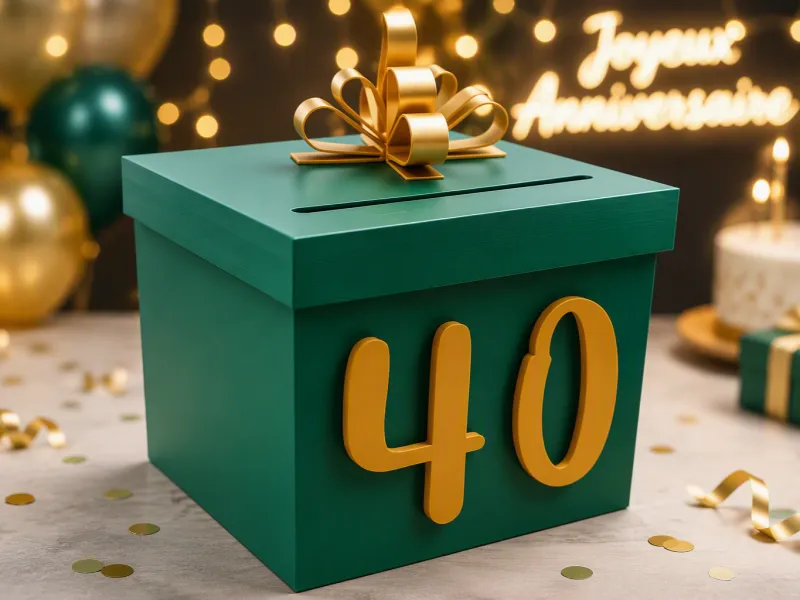 Caja de cumpleaños para tarjetas y sobres