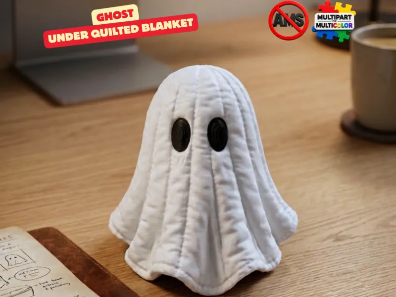 GHOST UNDER QUILTED BLANKET 👻