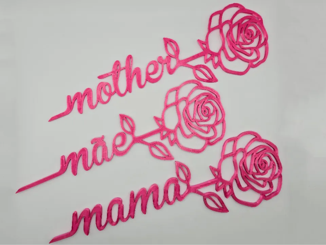 3D Printer Files | 3MF File | Mother's Day Rose - Rosa Dia Mãe - Rosa Día Madre (Remix)