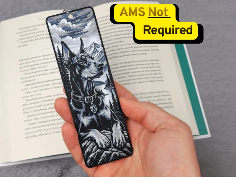 Doberman Mountain HueForge Bookmark