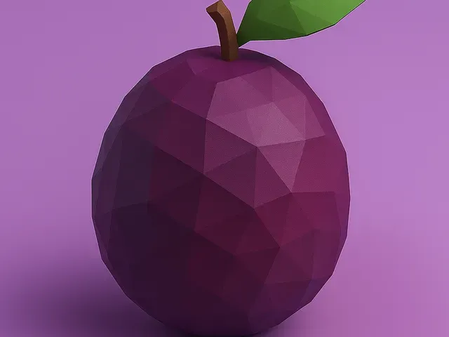 Low Poly Plum 3D Model