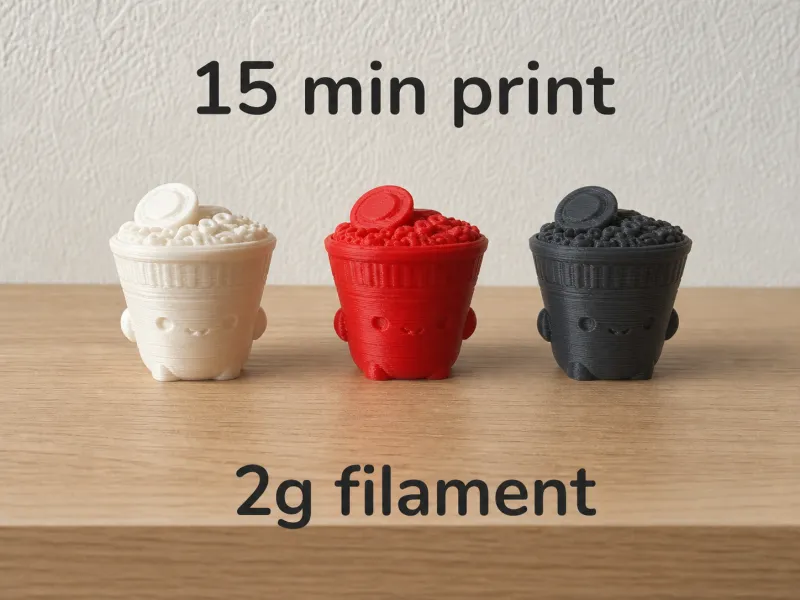 Cute Mini Ramen Buddy | Easy Noodle Cup Print