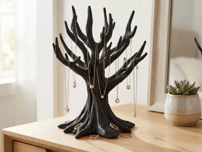 Gothic tree-shaped organizer and jewelry holder