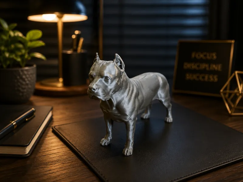 Realistisches Pitbull-Design mit detaillierter Anatomie