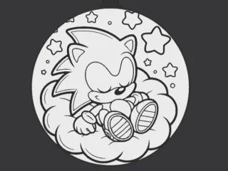 Sleepy Baby Sonic Ornament