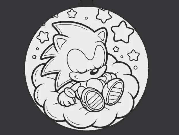 Sleepy Baby Sonic Ornament