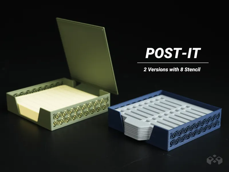 Suporte Kumiko para Post-It com 8 Stencils