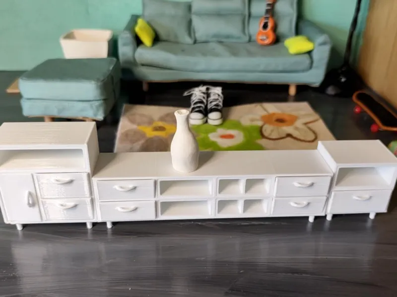 Armários de TV para casa de bonecas