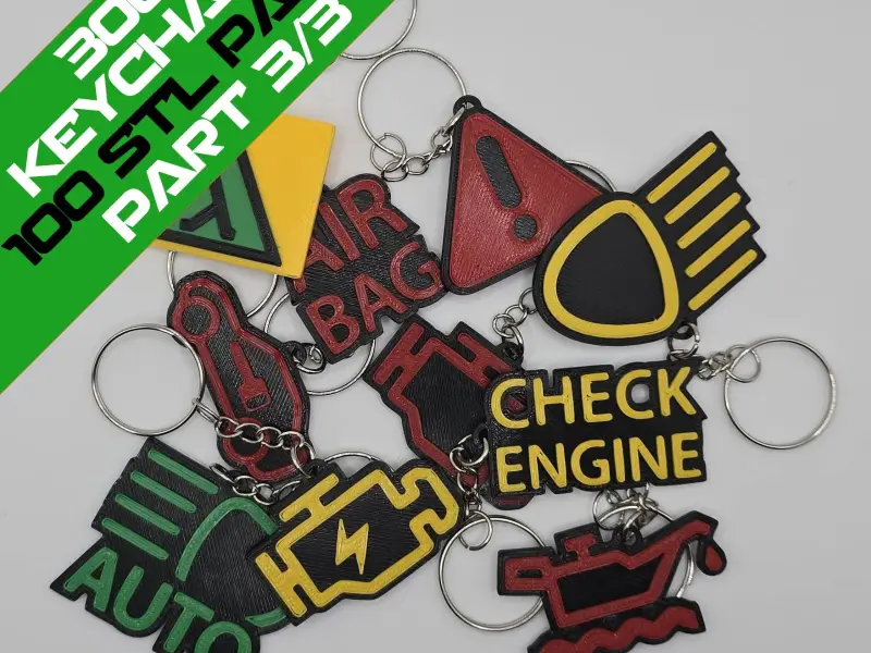 300 Car Dashboard Symbols Keychains - Part 3 (201-300)