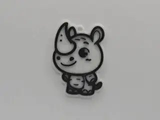 Cute Rhino Keychain #2