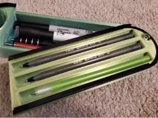 Flip open pencil case
