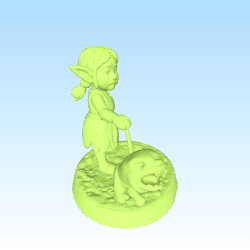 goblin teenager with squid