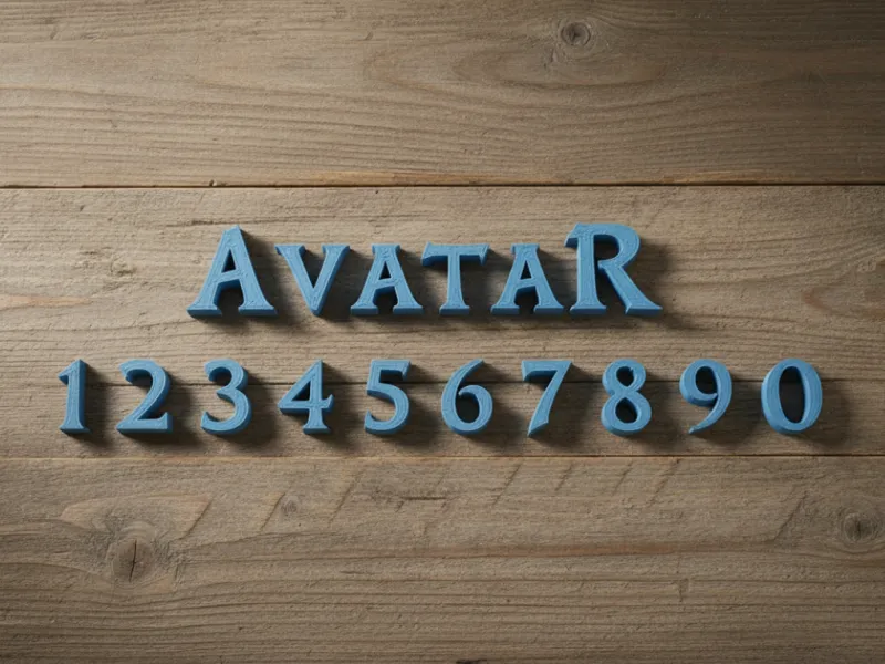 Letras - Fuente estilo película Avatar
